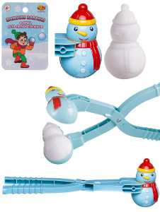 ABtoys Снежколеп Снеговик (размер снежка11,5х6см) 38см голубой