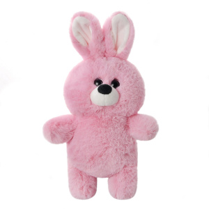 Мягкая игрушка ABtoys Флэтси Кролик розовый, 27см.