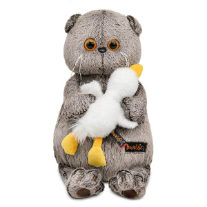 Кот Басик со спящим Гусиком 30 см