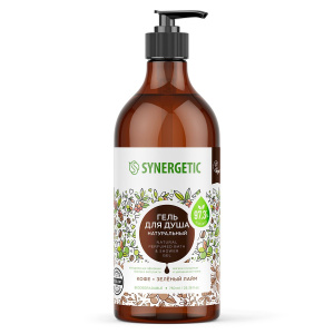 SYNERGETIC Натуральный гель для душа "Кофе и зеленый лайм", биоразлагаемый, 750мл