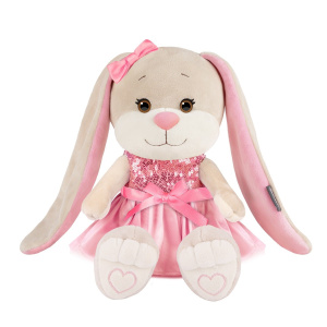 Мягкая Игрушка Jack&Lin Зайка Лин в Розовом Платье с Пайетками 20 см в коробке