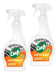 СИФ Средство чистящее АНТИЖИР Легкость чистоты для кухни 500мл 2шт