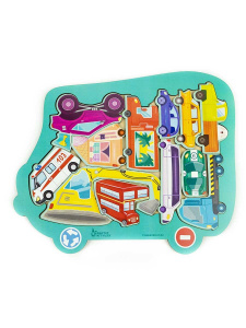 Развивающая игрушка Мастер Игрушек Пазл вкладыш Люблю машинки 11 элементов