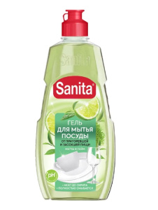 SANITA Гель для мытья Матча + лайм 450 г