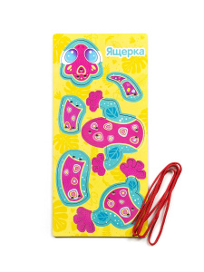 Развивающая игрушка Мастер Игрушек Шнуровка Ящерка