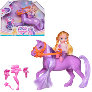 Игровой набор Abtoys Моя лошадка Сиреневая лошадка и девочка-наездницаСИМВОЛ ГОДА 2026