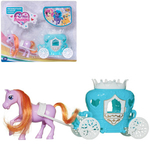 Игровой набор ABtoys Моя лошадка Лошадка сиреневая и бирюзовая каретаСИМВОЛ ГОДА 2026