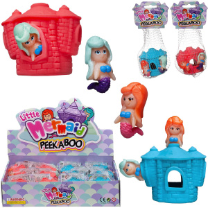 Игрушка-антистресс ABtoys Тянучка "Русалочки в домике", в сетке. 12 шт в дисплее.