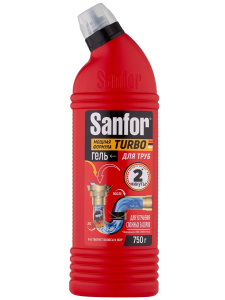 Средство Sanfor для труб TURBO 750 г (новая этикетка)