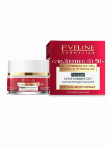 EVELINE Супер Лифтинг 4D Крем-концентрат п/потери упруг.ноч.50+ 50мл EVELINE Супер Лифтинг 4D Крем-концентрат п/потери упруг.ноч.50+ 50мл
