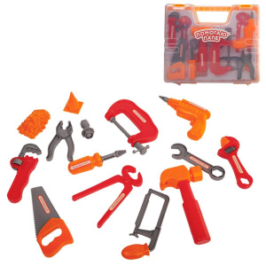 Игровой набор ABtoys Помогаю Папе Инструменты в чемоданчике 15 предметов