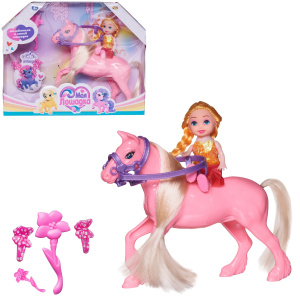 Игровой набор Abtoys Моя лошадка Розовая лошадка и девочка-наездницаСИМВОЛ ГОДА 2026