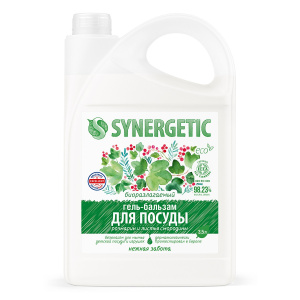 SYNERGETIC Гель-бальзам для мытья посуды "Розмарин и листья смородины" 3,5л