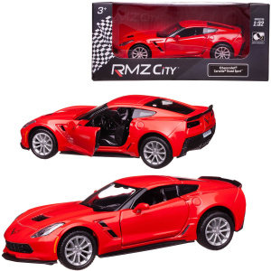 Машина металлическая RMZ City серия 1:32 Chevrolet Corvette Grand Sport, красный цвет, двери открываются