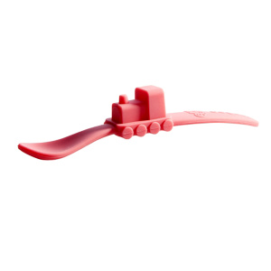 Ложка розовая в форме поезда, 18 см 2шт