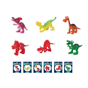 Фигурка мини-животного в пакетике. Мультяшный динозаврик, в ассортименте 6 видов