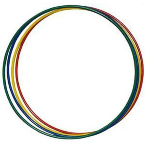 Гимнастичестий обруч М-Групп Хулахуп, стальной d 900мм, вес 900гр Золото