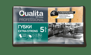 QUALITA Губки кухонные EXTRA STRONG 5шт