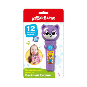 Музыкальная игрушка Азбукварик Микрофончики-зверята. Веселый Енотик