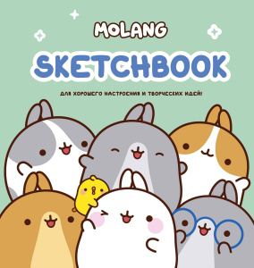 Книга АСТ Molang Molang. Sketchbook. Для хорошего настроения и творческих идей! (бирюзовый)