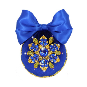 Шар новогодний "Снежинка" синяя