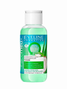 EVELINE Facemed+ Тоник антибактер.успок.с Алое и Кокосом 3В1 100мл
