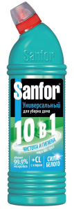 Sanfor Универсальный для уборки дома 10в1 "Морской бриз" с хлором 750 г