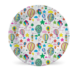 Набор бумажных тарелок ND Play Шарики с обводкой 230 мм 6шт