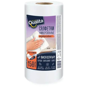 QUALITA OPTIMA Салфетки в рулоне вискозные 20*22 150шт