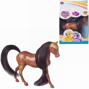 Фигурка Abtoys Лошадка коричневая с бежевыми пятнамиСИМВОЛ ГОДА 2026