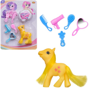 Игровой набор Abtoys Моя лошадка Пони единорог желтая с игровыми предметамиСИМВОЛ ГОДА 2026