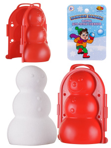 ABtoys Снежколеп Снеговик 3D красный 16х12х22 см