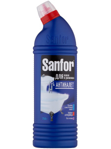 Sanfor Средство для ванн и раковин Антиналет без хлора 750 г