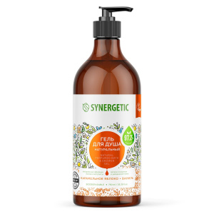 SYNERGETIC Натуральный гель для душа "Карамельное яблоко и ваниль", биоразлагаемый, 750мл