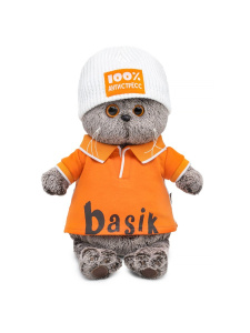 BUDI BASA Кот Басик в поло и шапке 100% антистресс 22см