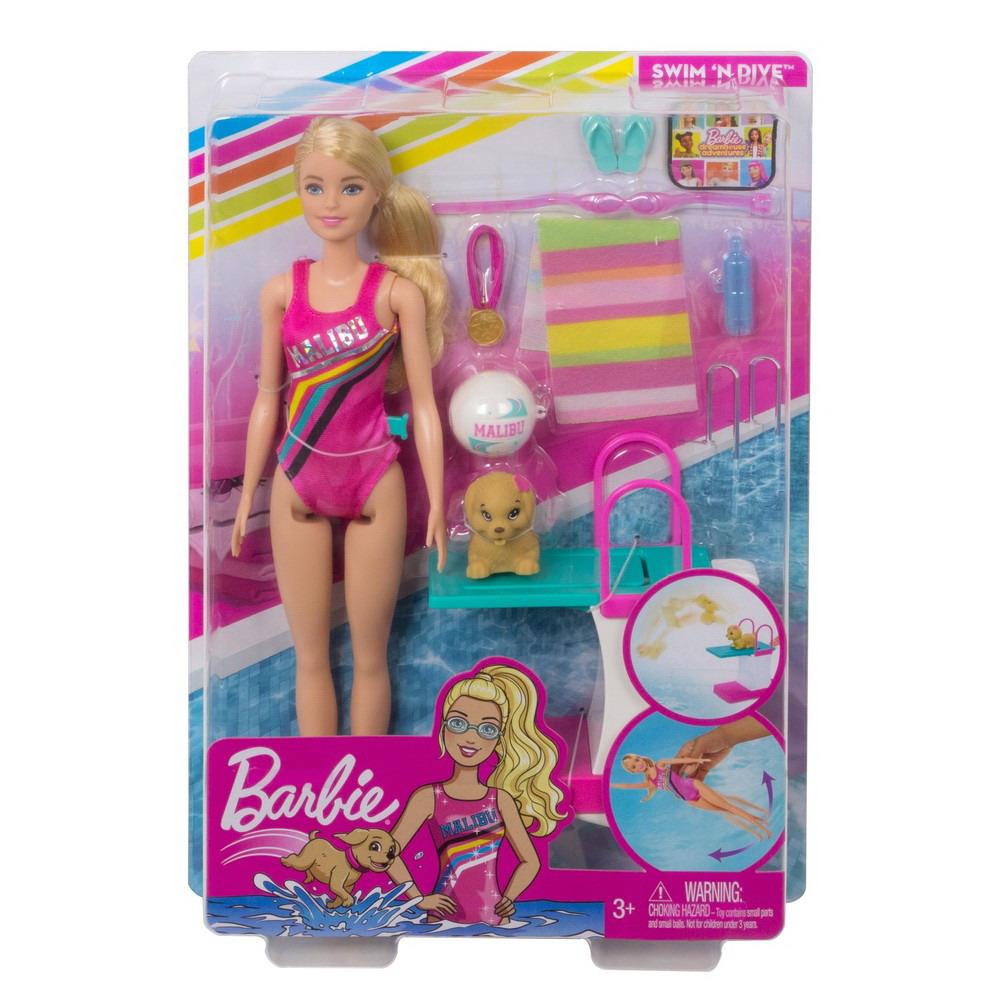 Игровой набор Mattel Barbie Приключения Барби в доме мечты Чемпион по плаванию