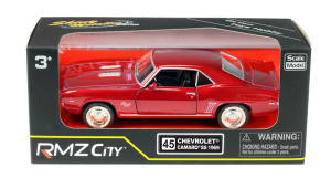 Машинка металлическая Uni-Fortune RMZ City серия 1:32 Chevrolet Camaro SS (1969), инерционная, цвет красный металлик, двери открываются