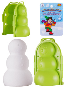 ABtoys Снежколеп Снеговик 3D зеленый 16х12х22 см