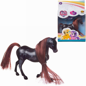 Фигурка Abtoys Лошадка черная с серыми пятнамиСИМВОЛ ГОДА 2026