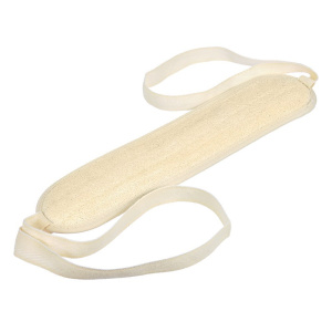 Мочалка из люфы, лента с х/б ручками, овальная, 38х9 см (96х9 см с ручками), medium, для бани и сауны Банные штучки