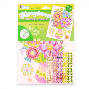 Набор для творчества. Аппликация бусинами Букет Летний полдень (европодвес)