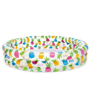 Бассейн надувной детский INTEX "Pineapple Splash Pool" (Ананасики), 132х28 см, от 2х лет