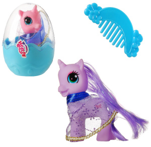 Пони Junfa фиолетовая с расческой в яйце (с накидкой)