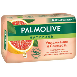 PALMOLIVE Мыло Увлажнение и Свежесть (с цитрусовыми экстрактами и кремом)150 гр