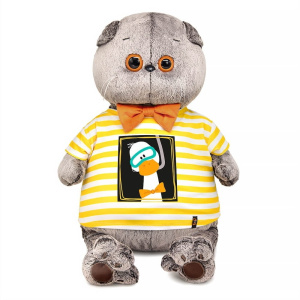 Кот Басик в футболке "Гусик в маске для плавания" 60 см