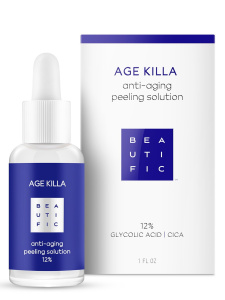 BEAUTIFIC Age Killa Омолаживающий пилинг 12% с гликолевой кислотой и Центеллой Азиатской 30 мл