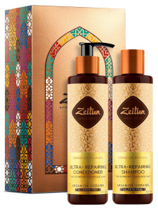 ZEITUN Набор Идеальное восстановление: шампунь и бальзам-кондиционер д/поврежд.волос
