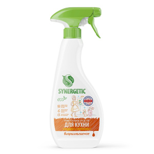 SYNERGETIC Средство чистящее для кухни "Мандарин и лемонграсс" биоразлагаемое, универсальное 500 мл