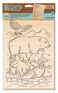 Набор для творчества Десятое королевство Доска для выжигания 1 шт Жители Арктики А4