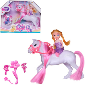 Игровой набор Abtoys Моя лошадка Белая лошадка и девочка-наездницаСИМВОЛ ГОДА 2026